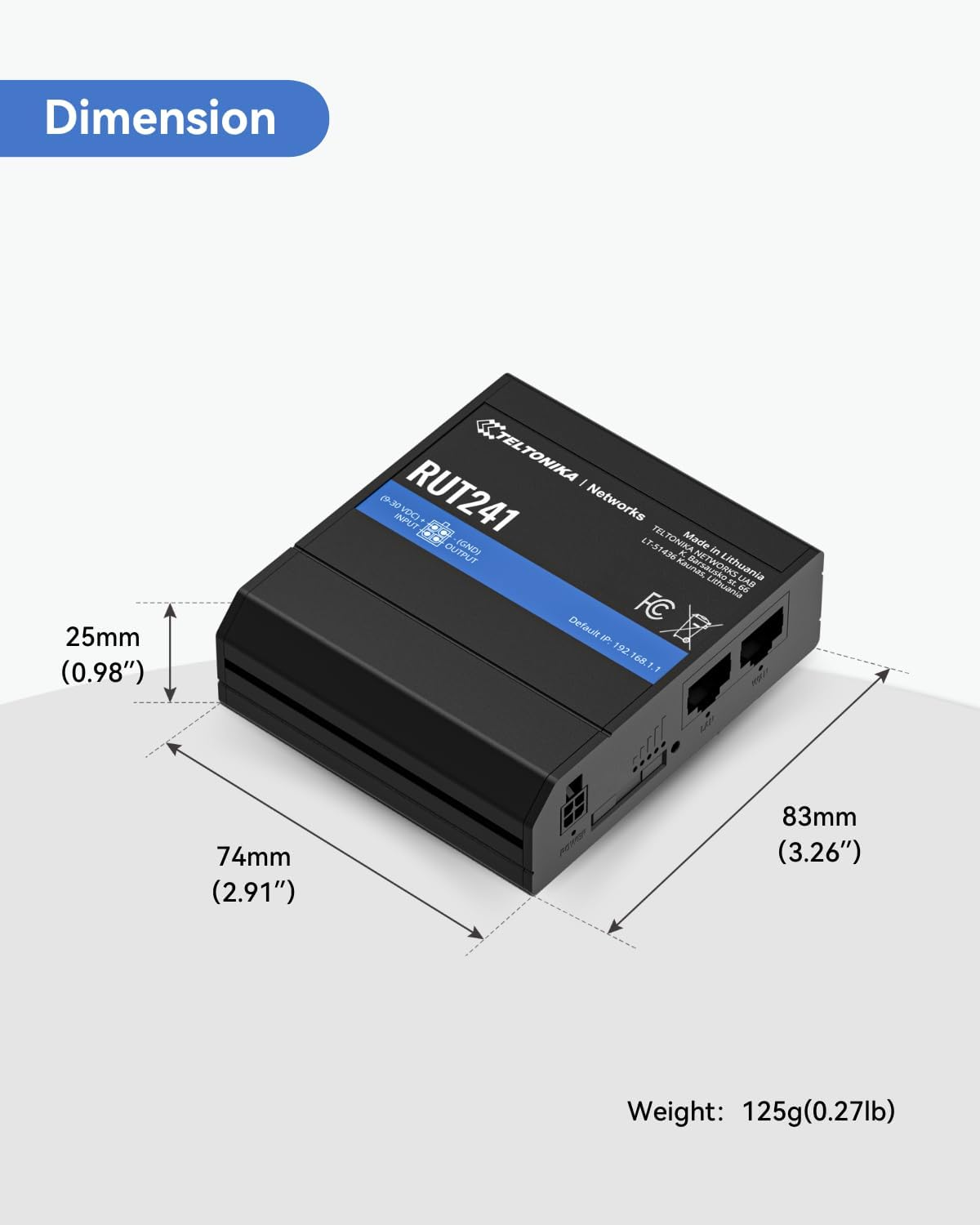 Teltonika RUT241098000 (US Version) Industrial 4G LTE Cellular Router - Image 3