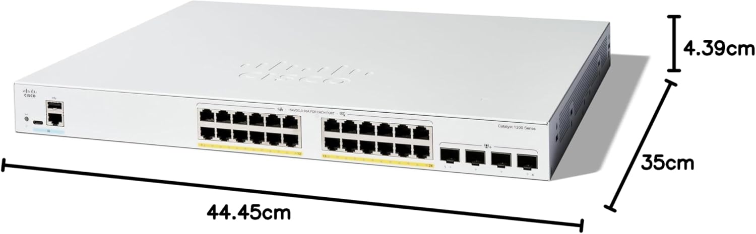 Cisco Catalyst 1300-24FP-4X Managed Switch - Image 2