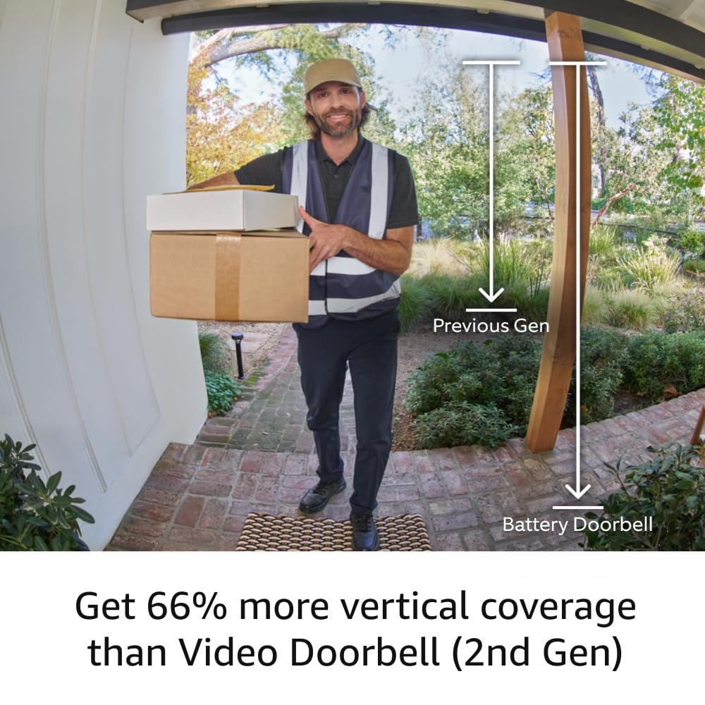Ring Battery Doorbell | Home or business security with Head-to-Toe Video - Image 7