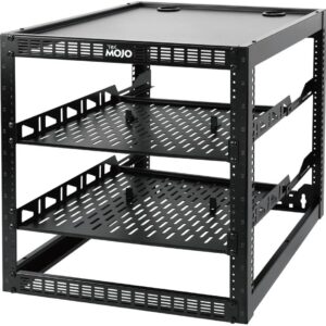 Tecmojo 12U Open Frame Network Rack for IT & AV Gear