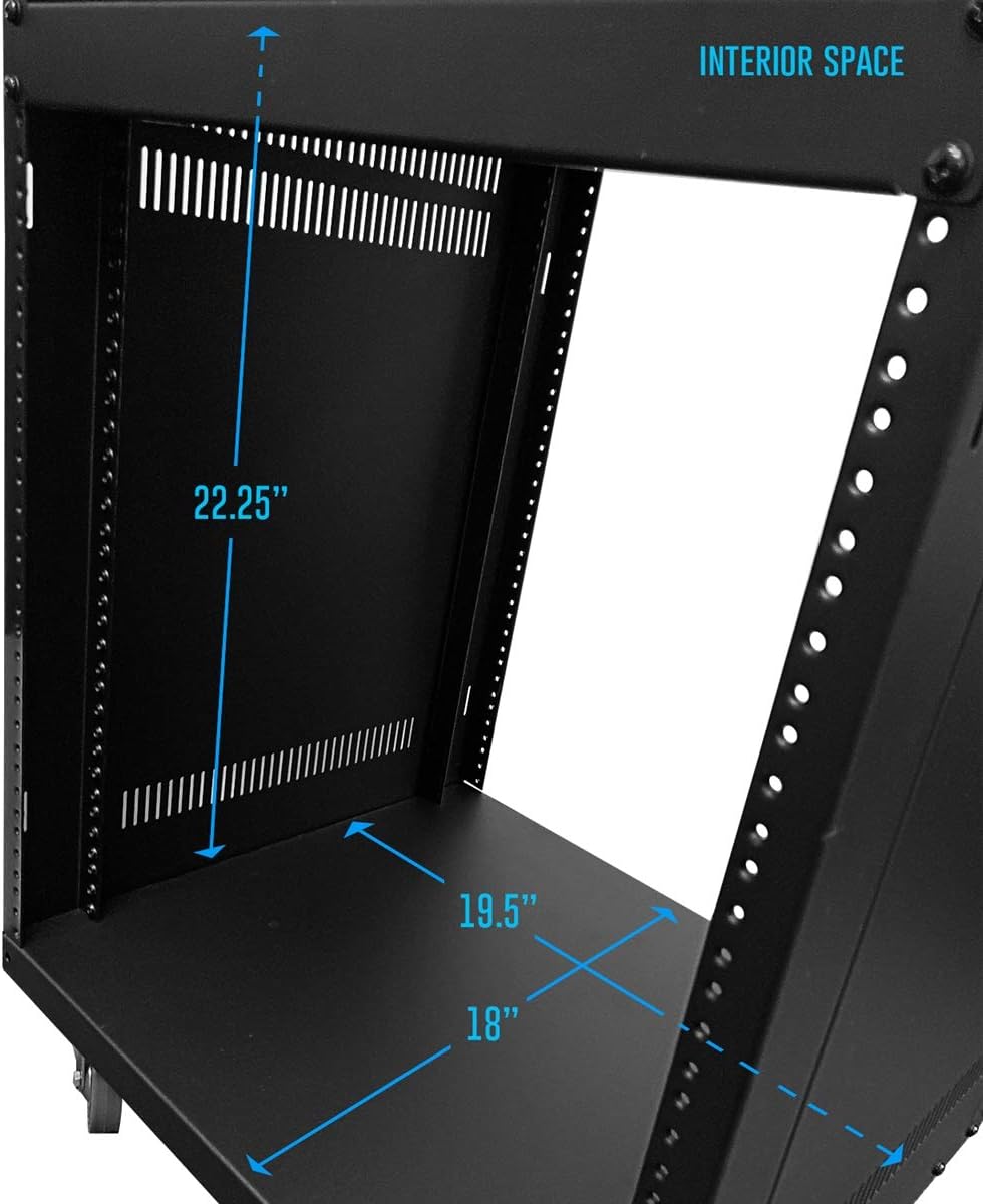 AxcessAbles 12U AV Equipment Rack 19-Inch Steel Open - Image 5
