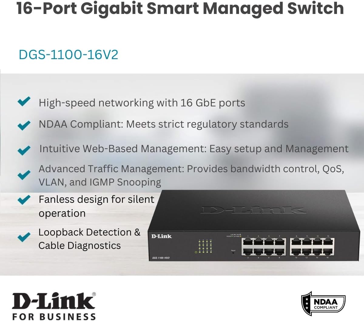 D-Link 16-Port Gigabit Smart Managed Switch - Image 7