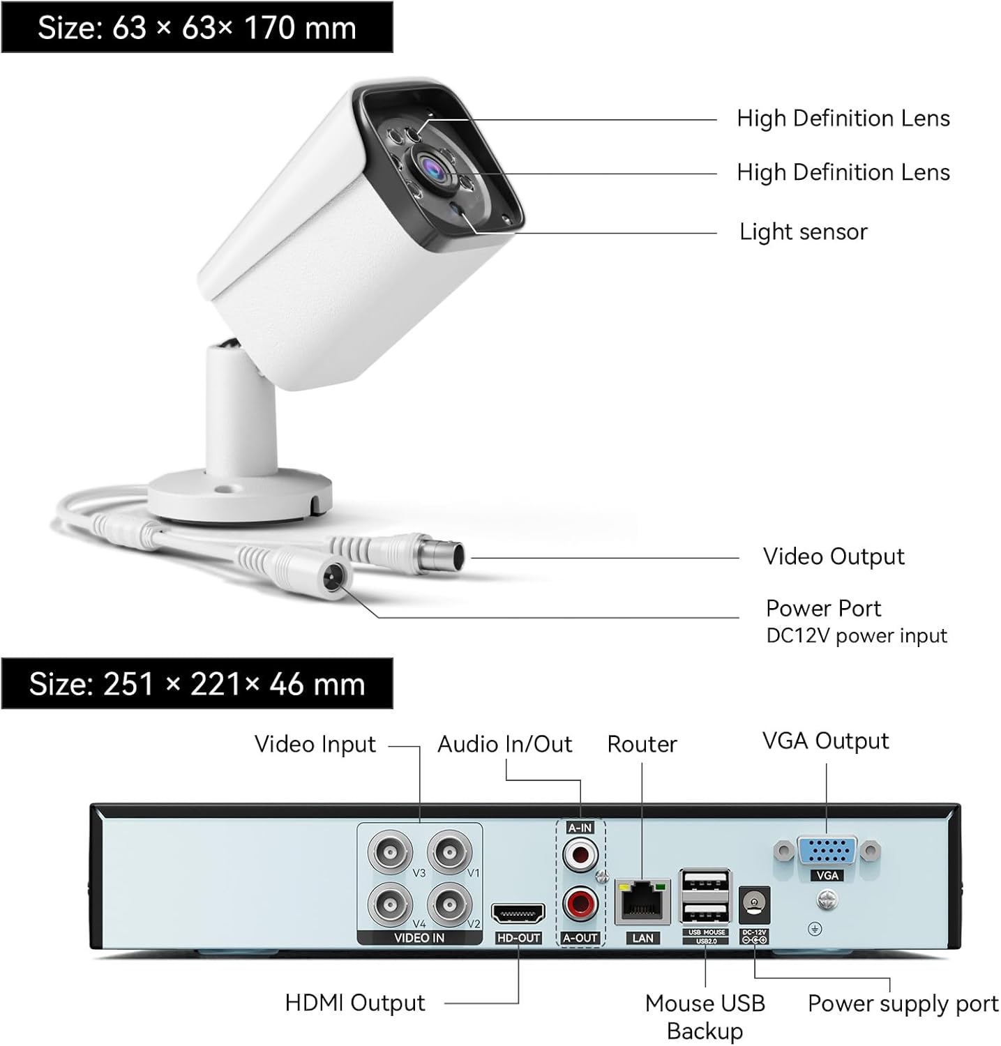 Wired Security Camera System Outdoor - Image 3