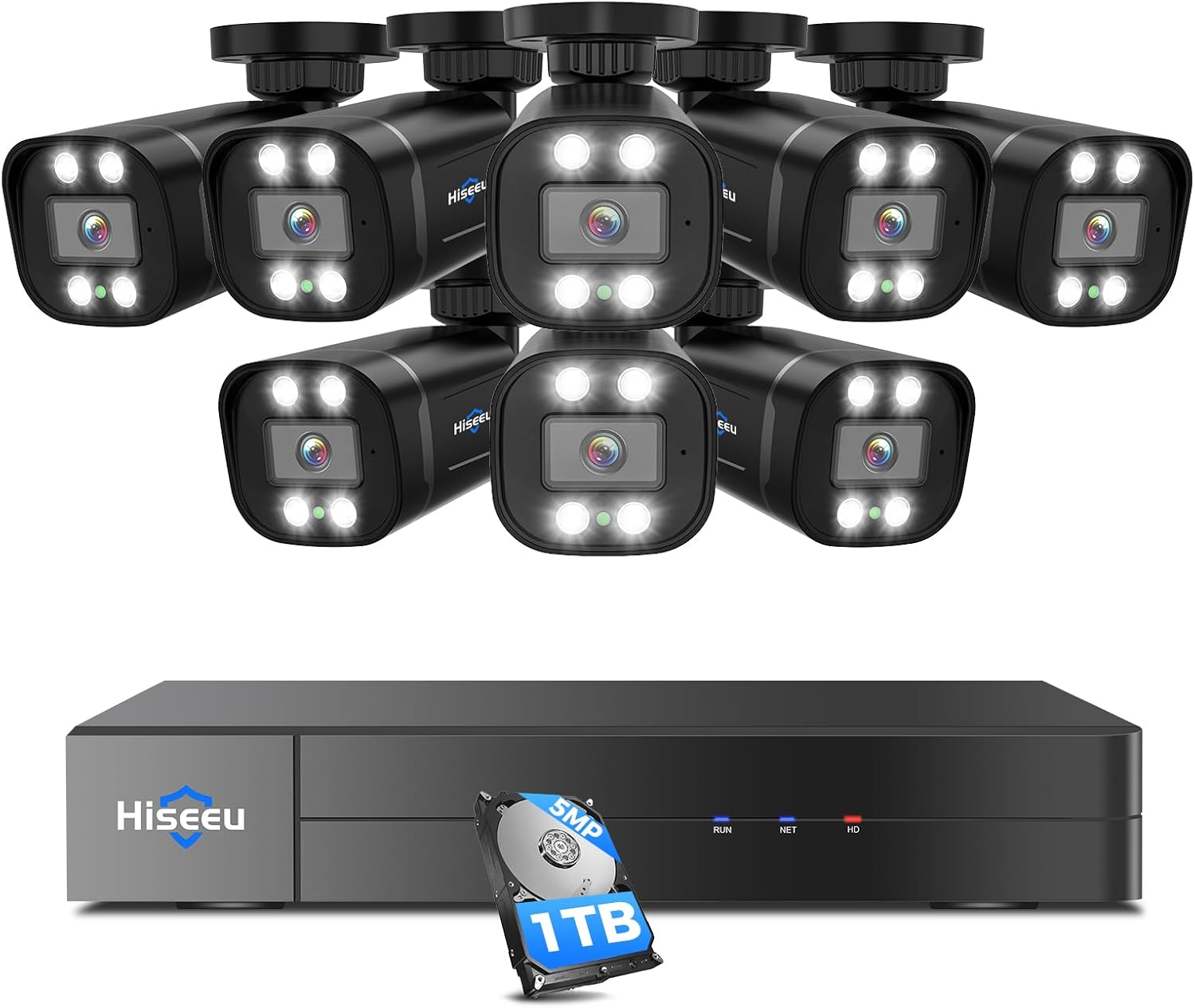 Hiseeu 3K Wired Outdoor Security Camera System
