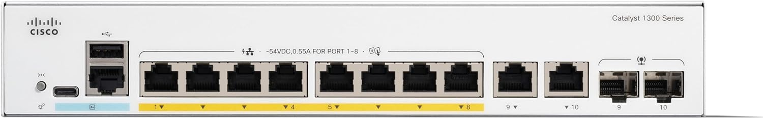 Cisco Catalyst 1300-8FP-2G Managed Switch - Image 4
