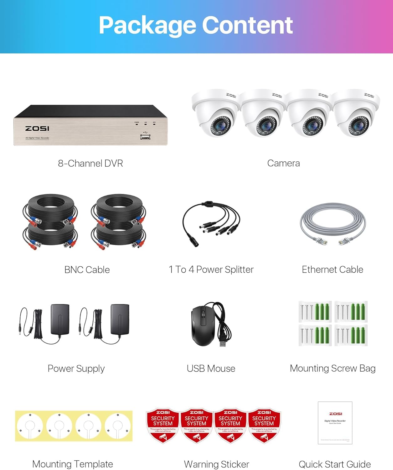 ZOSI 3K Lite 8CH H.265+ Home Security Camera System - Image 2