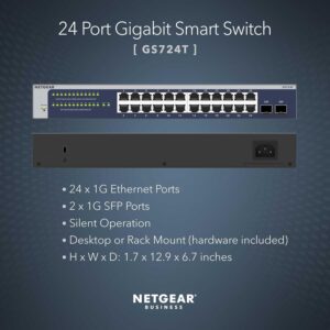 NETGEAR 24-Port Gigabit Ethernet Smart Switch (GS724T)