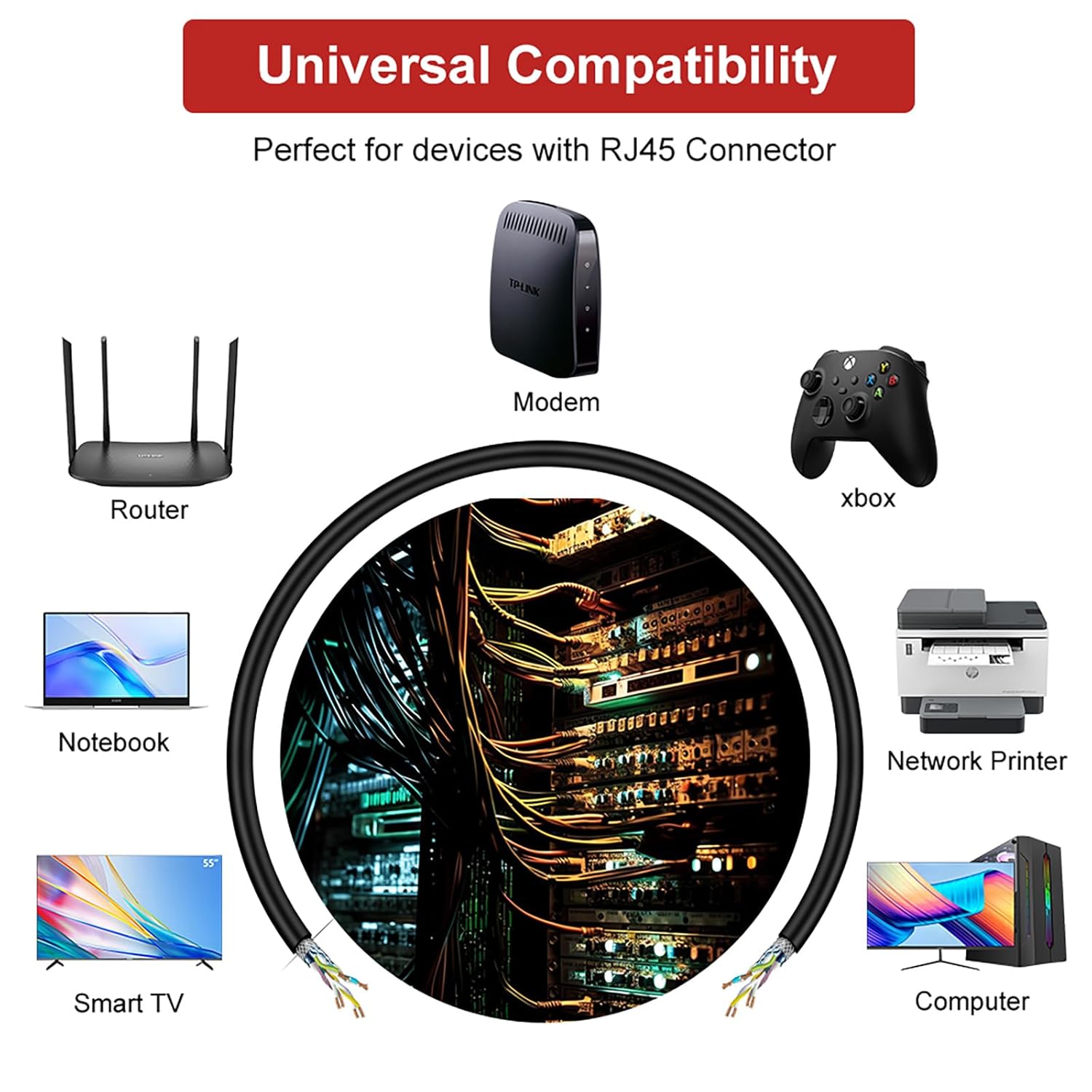 Cat7 Ethernet Cable 650ft Pure Copper - Image 2