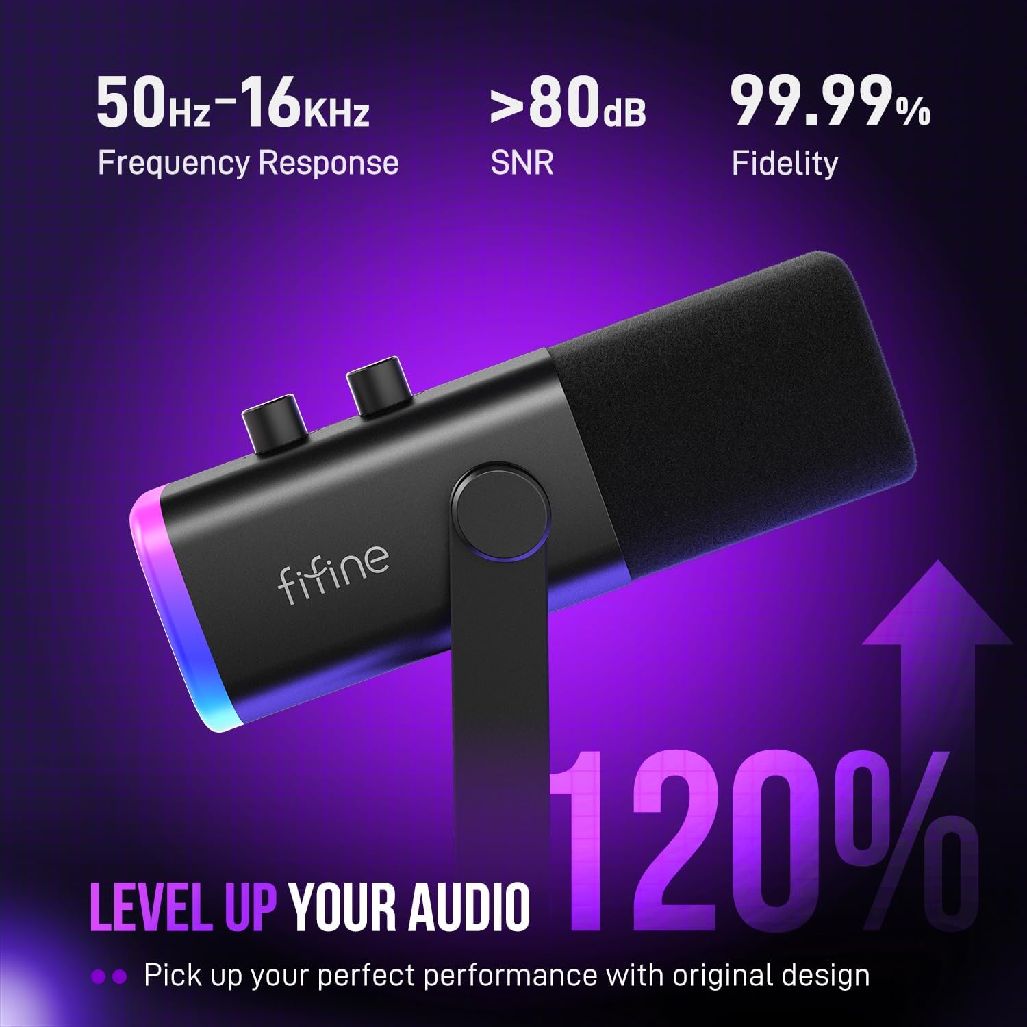 FIFINE USB/XLR Dynamic Microphone for Podcast Recording - Image 8