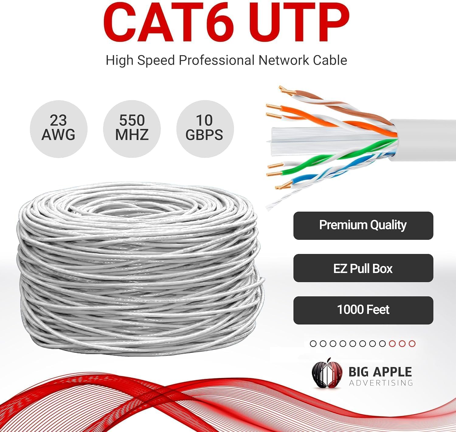 Big-A - Bulk Cat6 Cable 1000ft - Image 8