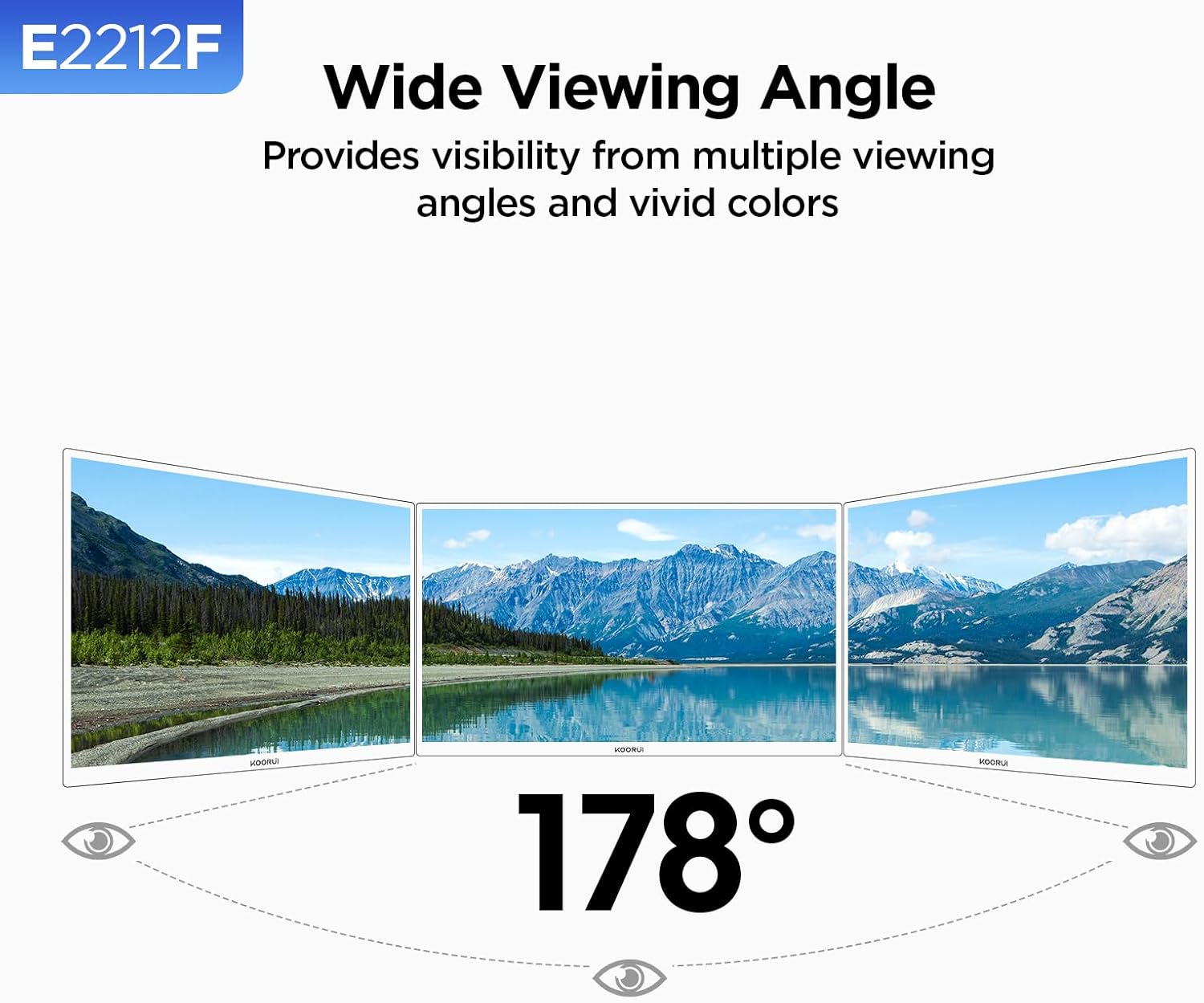 KOORUI 22 Inch Computer Monitor Full HD 1080P 100Hz - Image 7