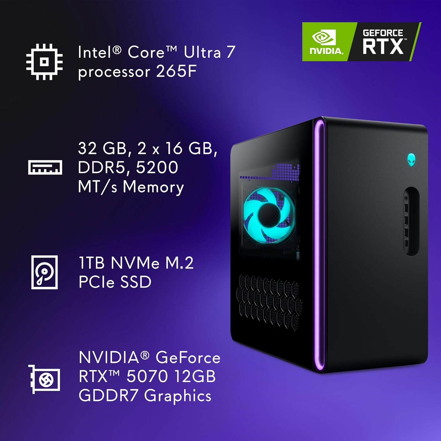 Alienware Aurora Gaming Desktop ACT1250 - Image 2