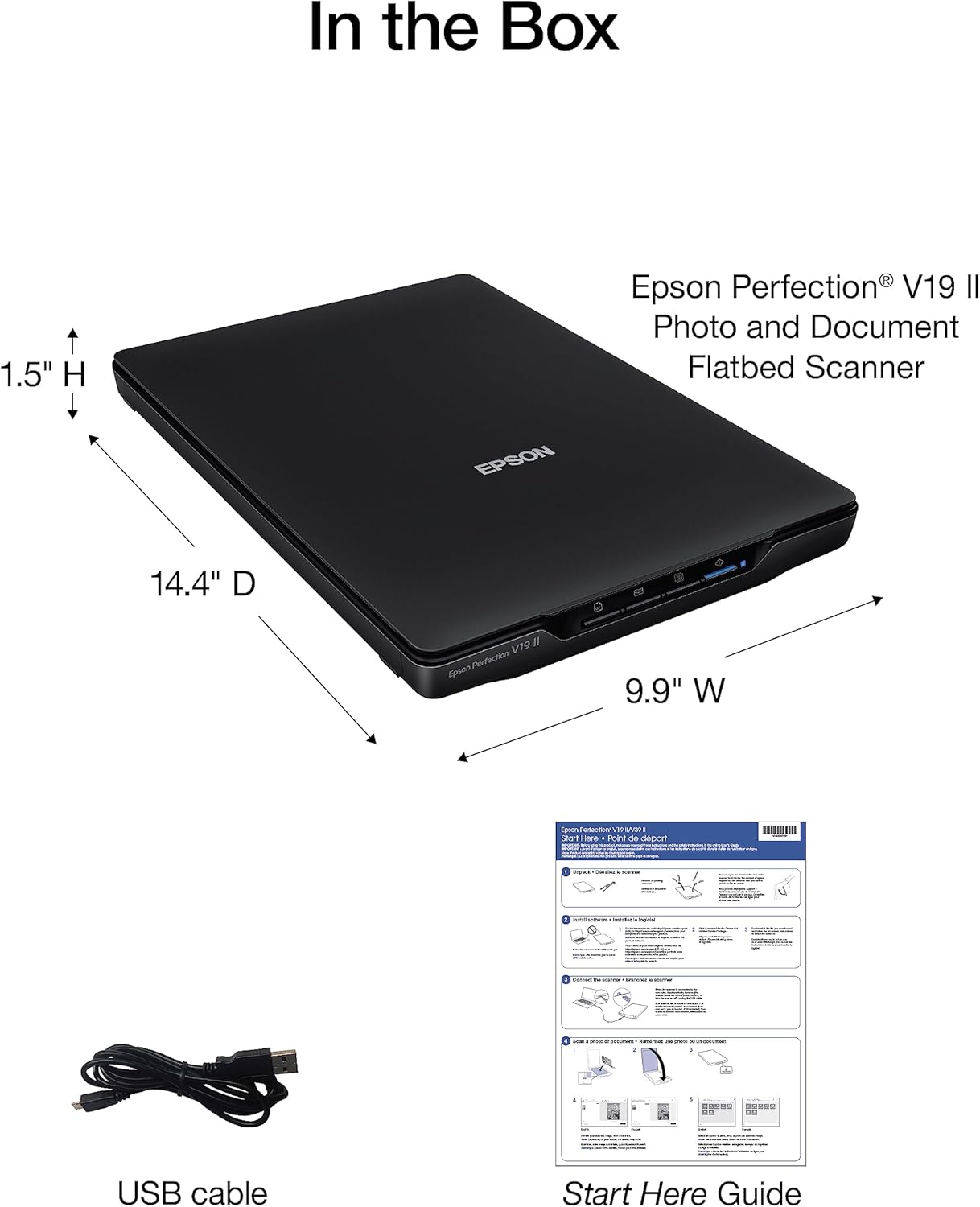 Epson Perfection V19 II Color Photo and Document Flatbed Scanner - Image 7
