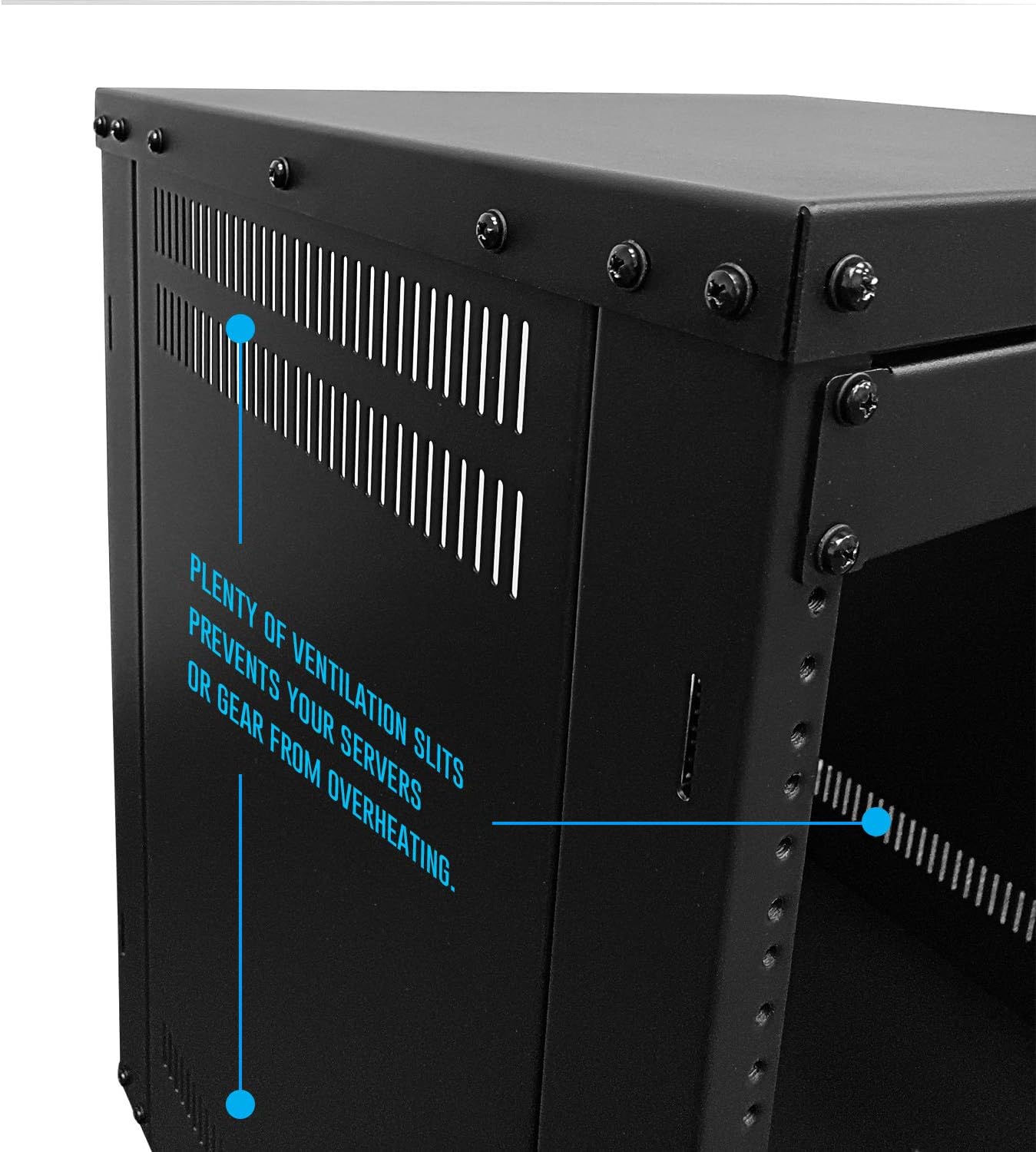 AxcessAbles 12U AV Equipment Rack 19-Inch Steel Open - Image 7