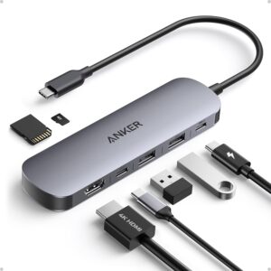 Anker USB C Hub, 7-in-1 Multi-Port USB Adapter for Laptops