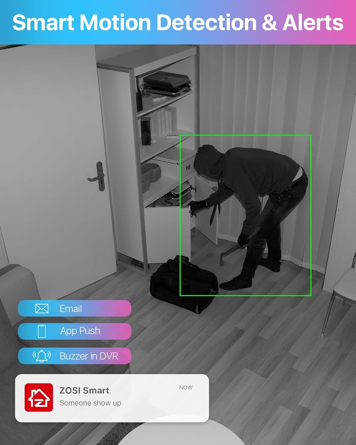 ZOSI 3K Lite 8CH H.265+ Home Security Camera System - Image 8