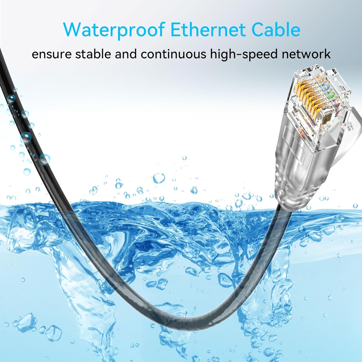 Cat6a Ethernet Cable Slim 100ft Outdoor&Indoor - Image 2