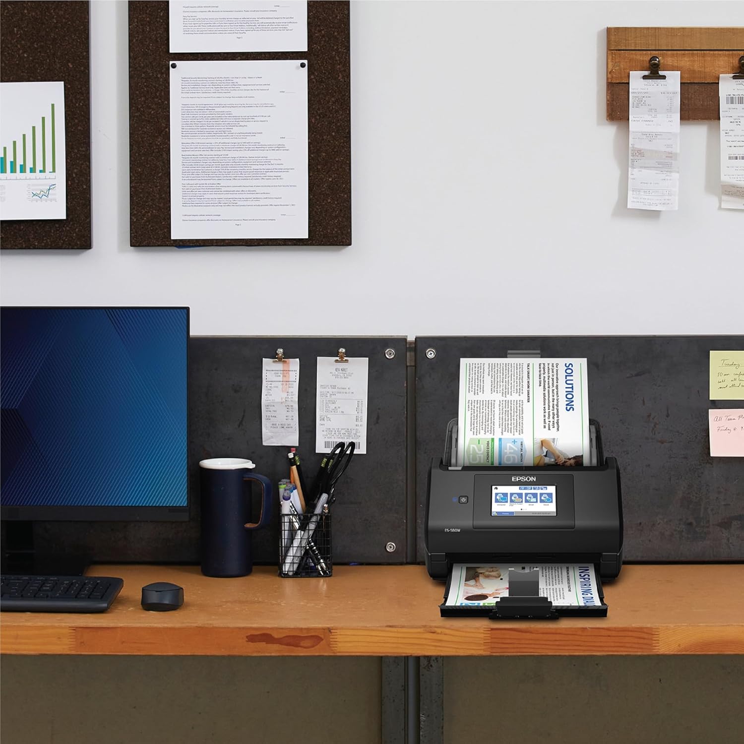 Epson Workforce ES-580W Wireless Color Duplex Desktop - Image 2