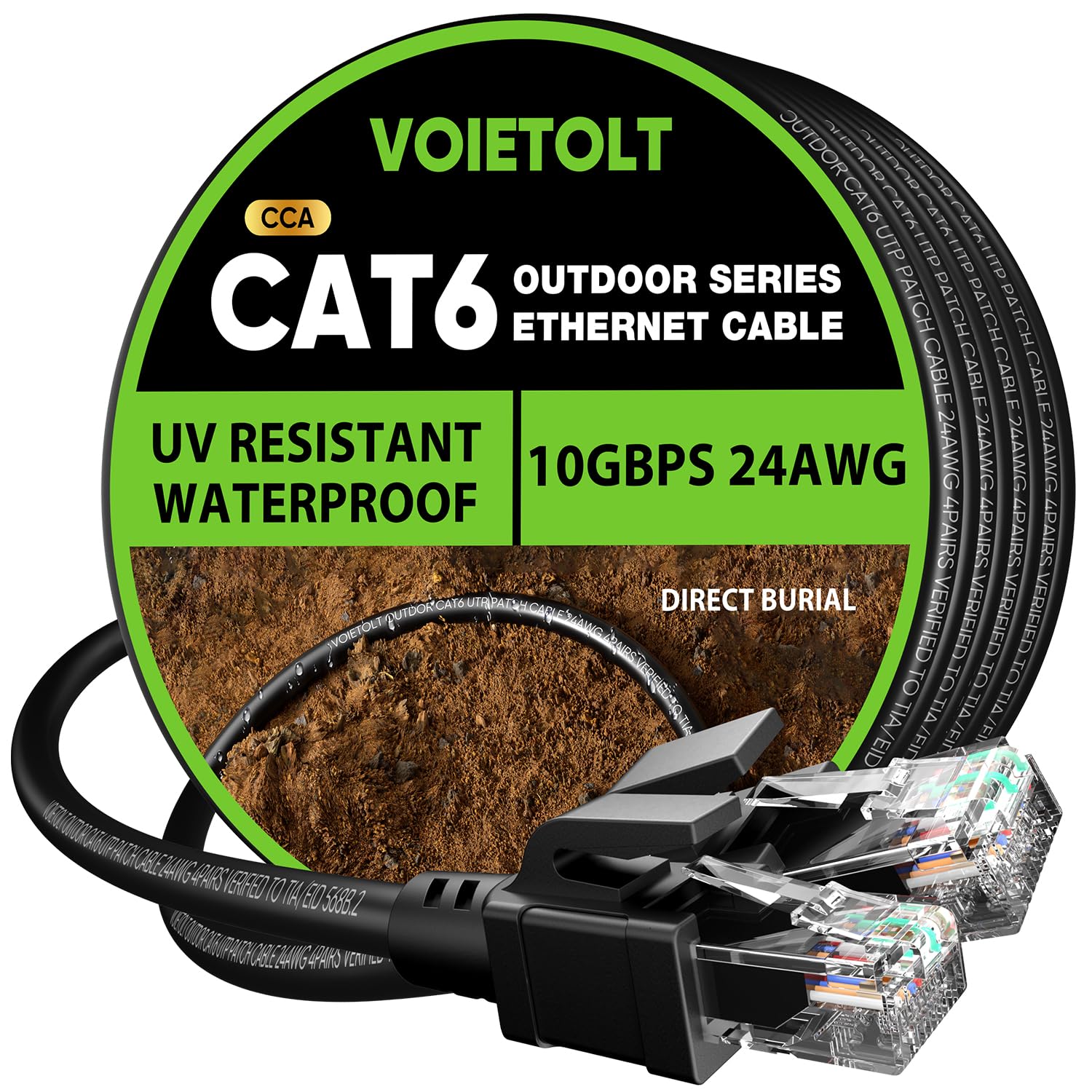 Cat 6 Outdoor Ethernet Cable 100 ft