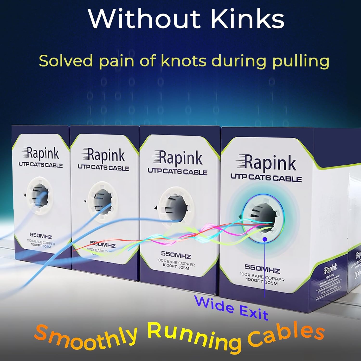 Rapink Cat6 Ethernet Cable 1000ft - Image 4