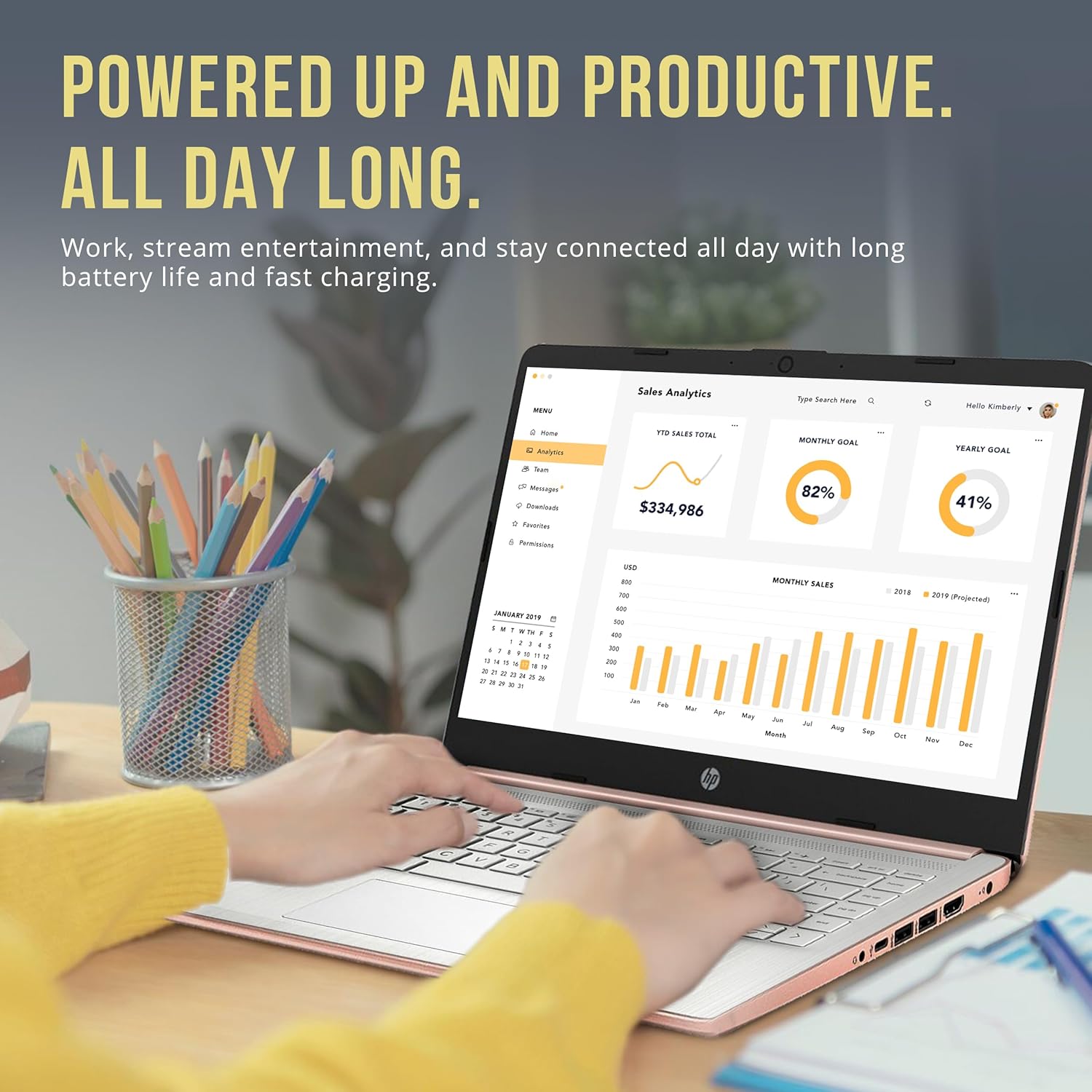 HP Stream 14" HD BrightView Laptop - Image 4