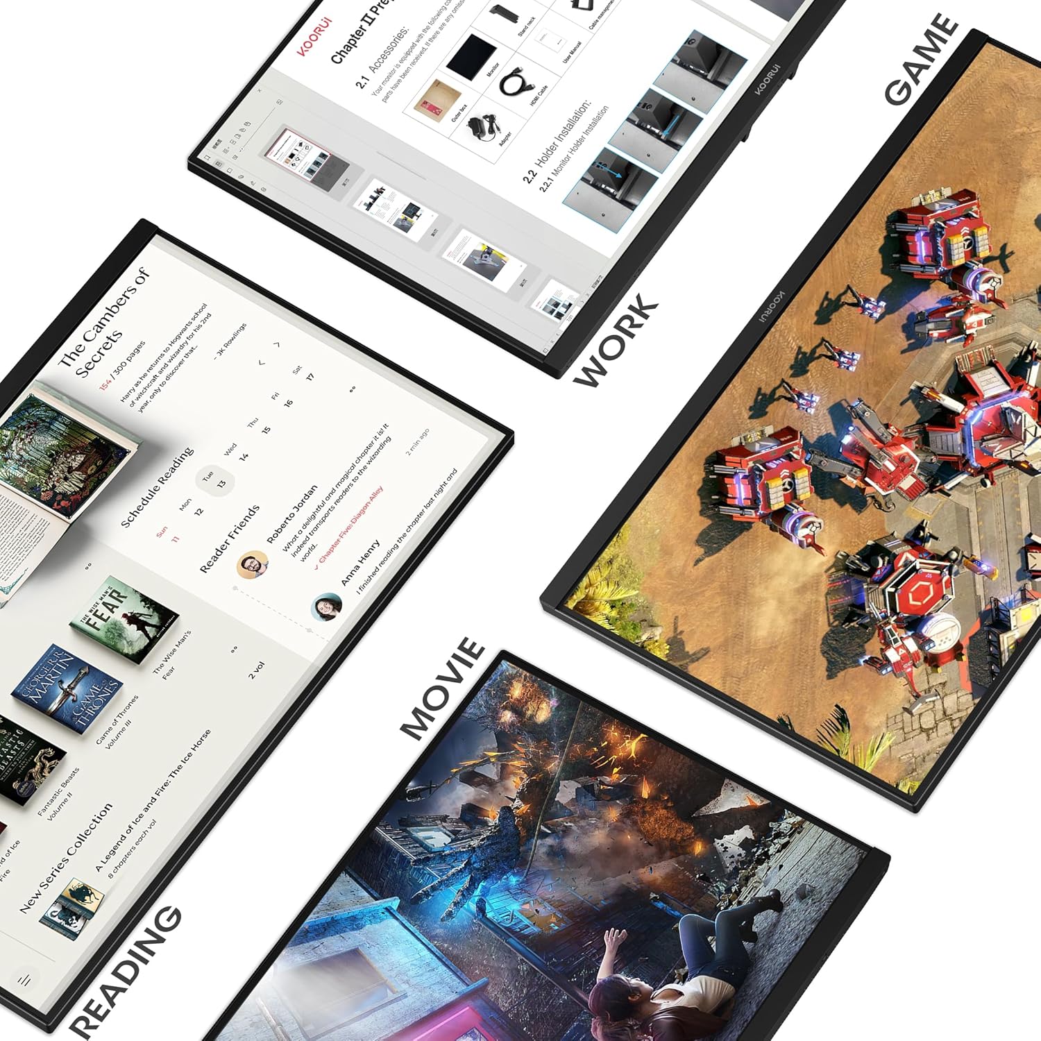 KOORUI 22 Inch Computer Monitor Full HD 1080P 100Hz - Image 5