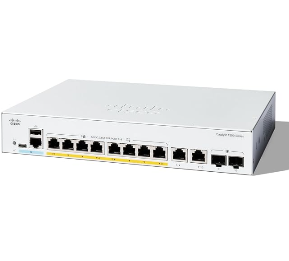 Cisco Catalyst 1300-8FP-2G Managed Switch
