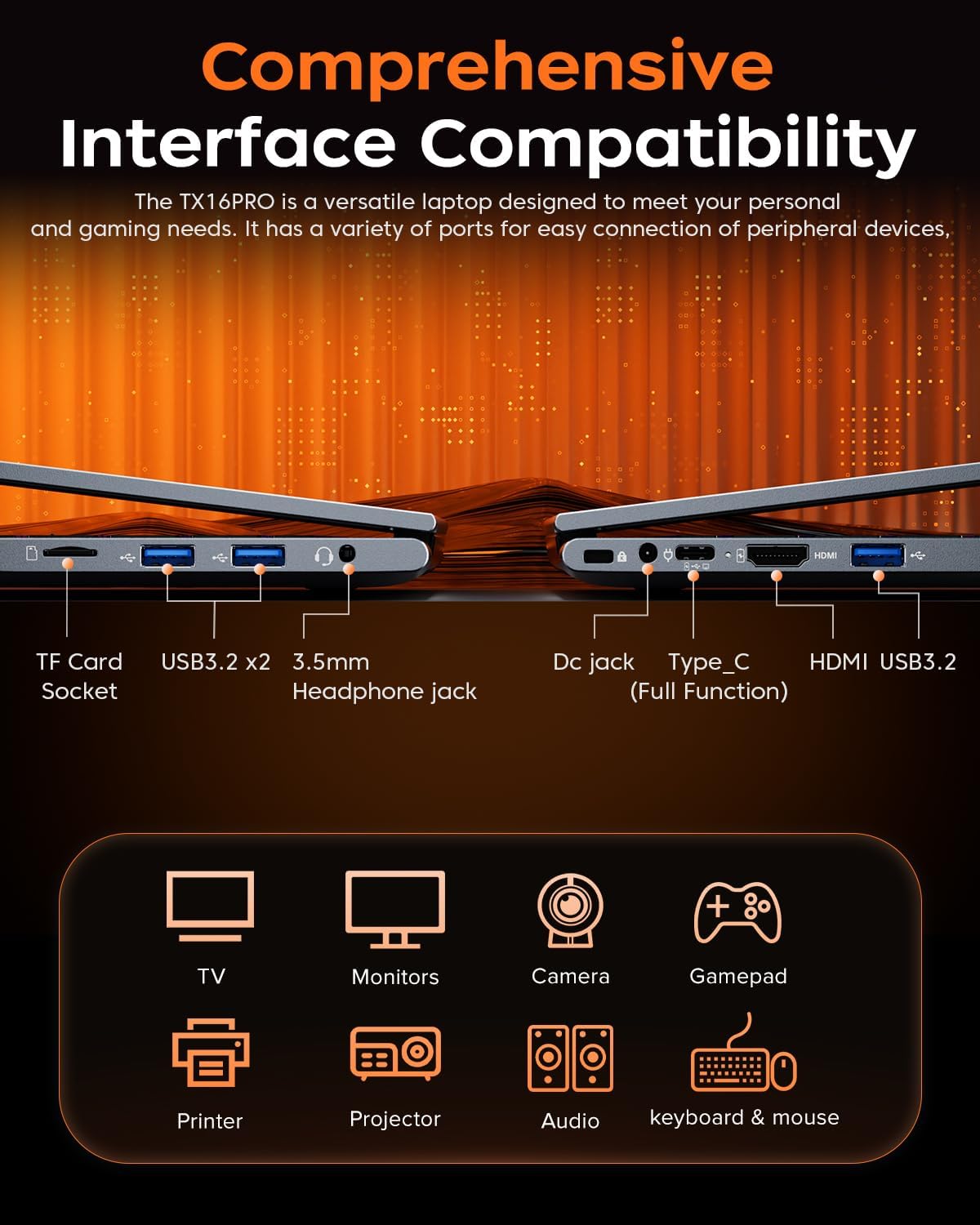 Gaming Laptop, 16.0inch Laptop Computer with AMD Ryzen 7 - Image 2