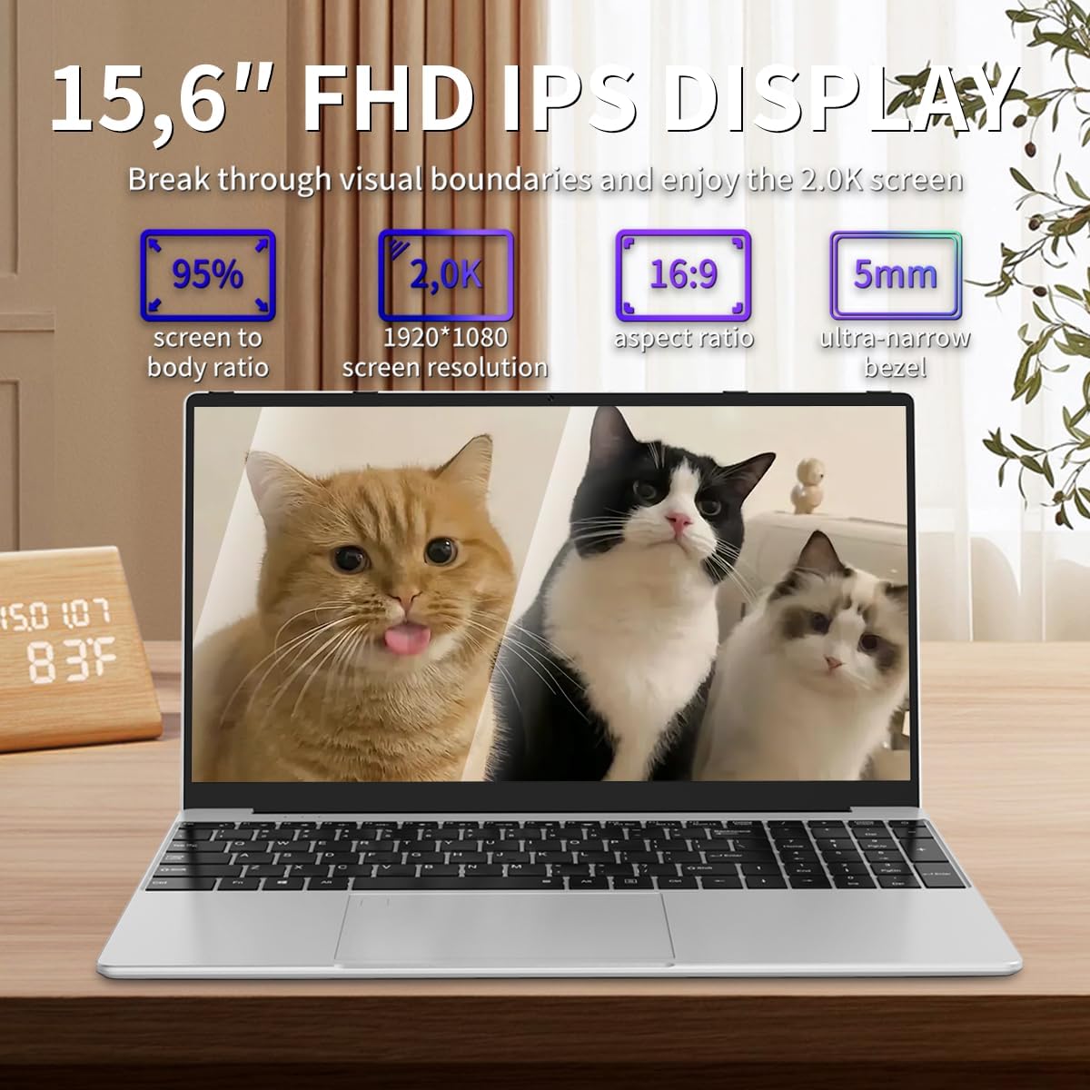 Gaming Laptop 15.6" FHD,Intel N95 Turbo Boost - Image 5