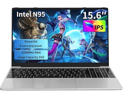 Gaming Laptop 15.6" FHD,Intel N95 Turbo Boost